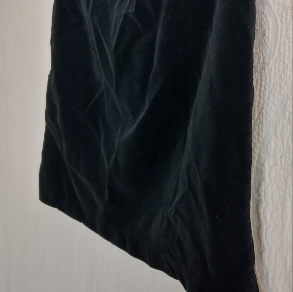 Rus Togs Black Velvet Maxi Skirt Vintage Made in the USA Holiday Heavy Winter - Picture 3 of 6